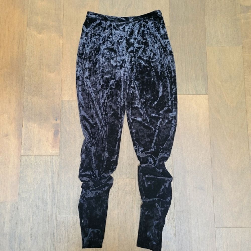 Halston Heritage Crushed Velvet pants size 4 S